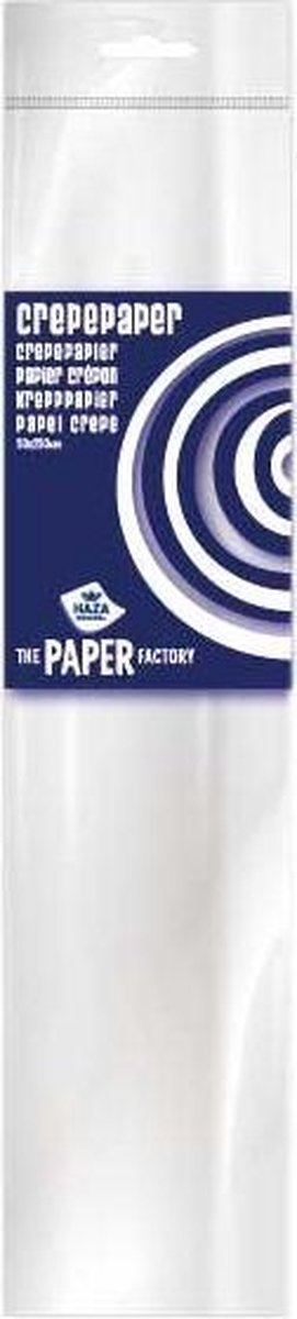 Haza Original crêpepapier The Paper Factory 250 cm - Wit