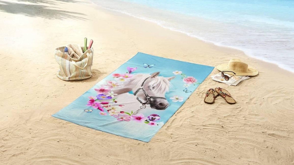 Good Morning strandlaken My Beaty 75 x 150 cm - Blauw