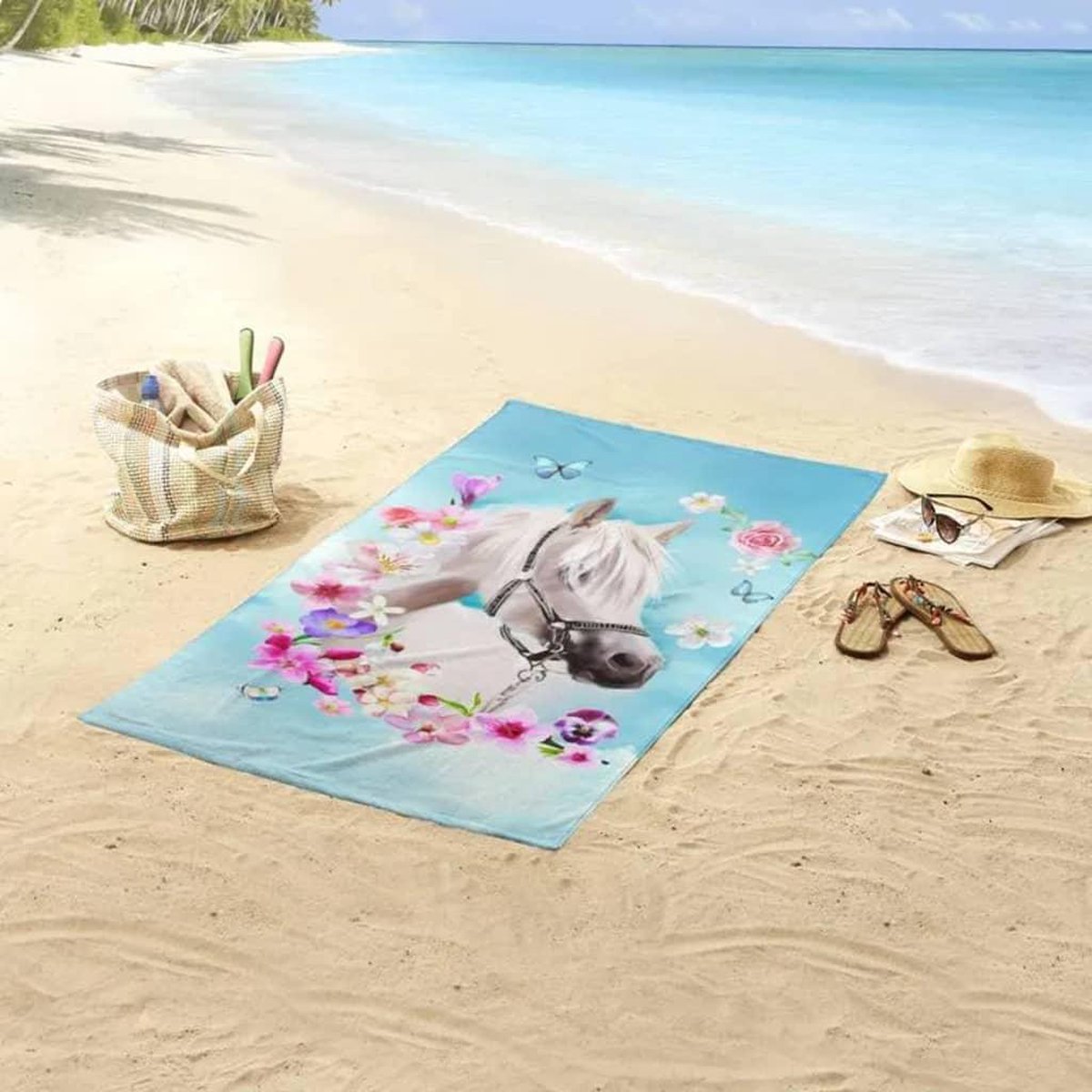 Good Morning strandlaken My Beaty 75 x 150 cm - Blauw