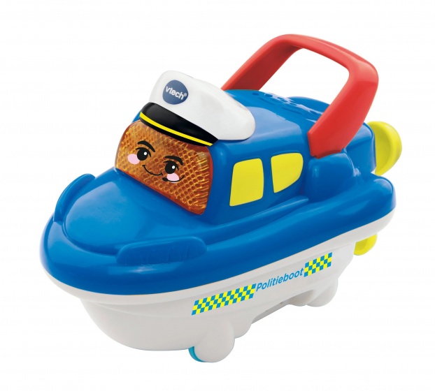 Vtech badfiguur Pepijn politieboot/wit 15 cm - Blauw