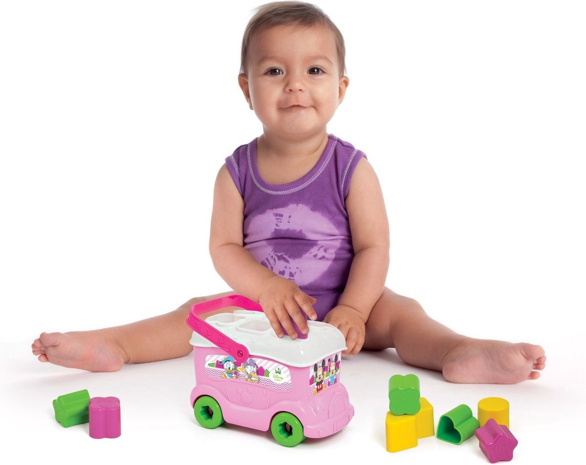 Clementoni vormenbus Mickey & Minnie Mouse 22 cm roze - Blauw