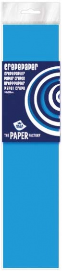 Haza Original fluor crêpepapier The Paper Factory 250 cm - Blauw