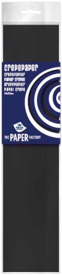 Haza Original crêpepapier The Paper Factory 250 cm - Zwart