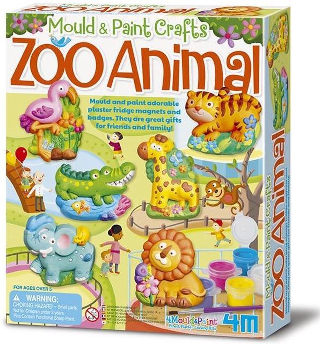 4M gips gieten en verven: dierentuindieren