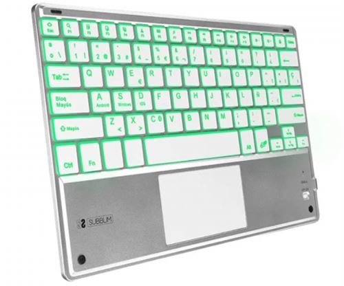 subblim Teclado retroiluminado Bluetooth SMBT50 TouchPad - Plata