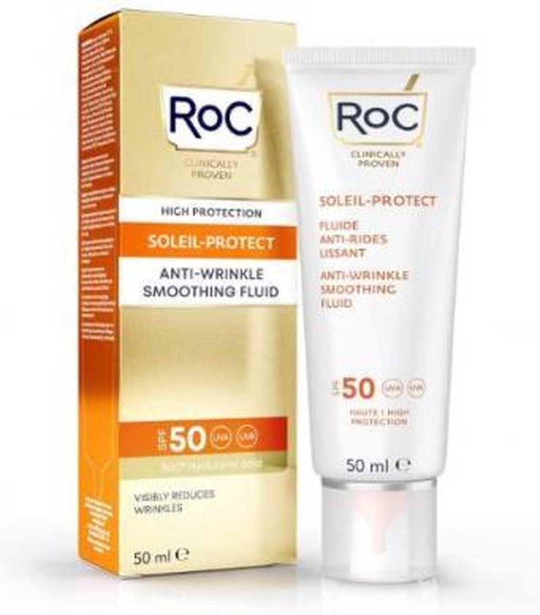 Roc Soleil-Protect Anti-Wrinkle Smoothing Fluid SPF 50 Zonnecrème 50ml