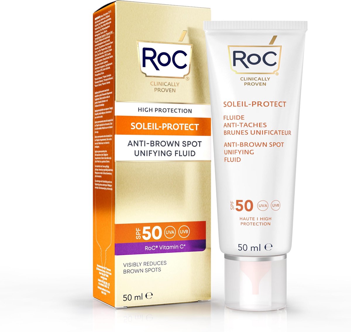 Roc Soleil-Protect Anti-Brown Spot Unifying Fluid SPF 50 Zonnecrème 50ml