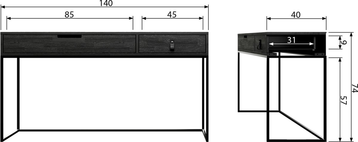 Woood Exclusive Silas Sidetable - Zwart