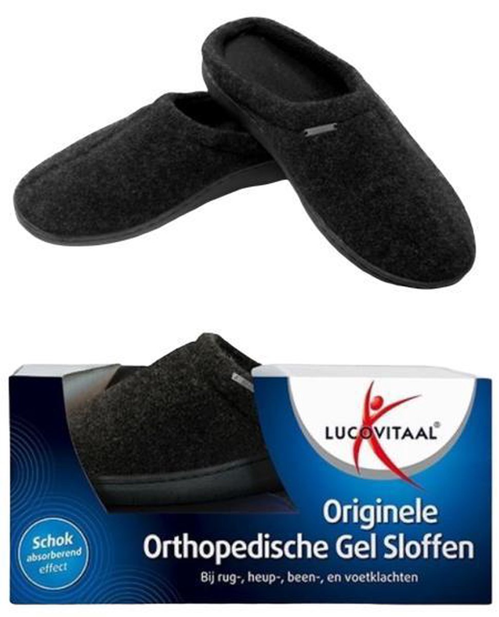 Lucovitaal Orthopedische Gel Sloffen - Maat 38-39 - Zwart