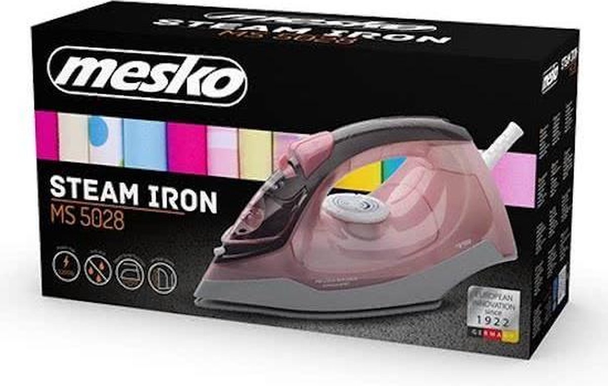 Mesko MS 5028 Stoomstrijkijzer - 2600 Watt - Roze