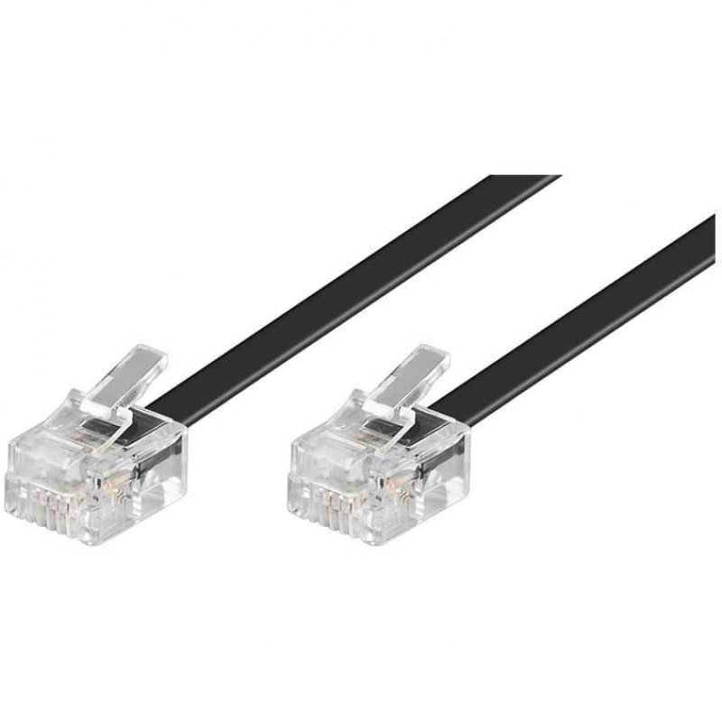 goobay® Wentronic RJ11 3m - Cable Teléfono - Zwart