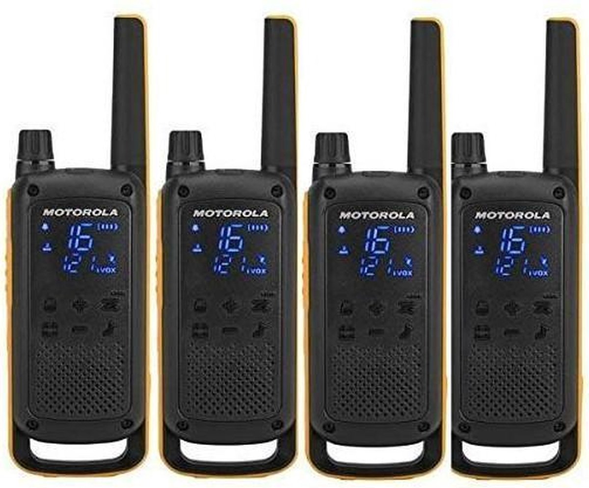 Motorola T82 Extreme Quad 10Km 16 Canales - Walkie Talkie - Zwart