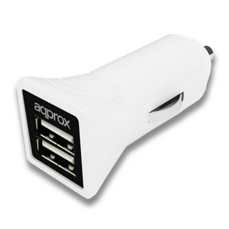 approx appusbcar31W 2 Usb 3.1A - Cargador para Coche - Blanco