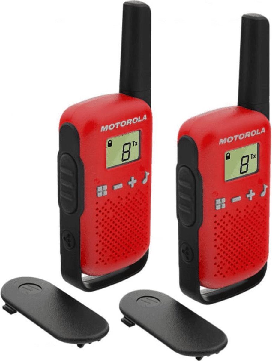 Motorola T42 4Km 16 Canales - Walkie Talkie - Rood