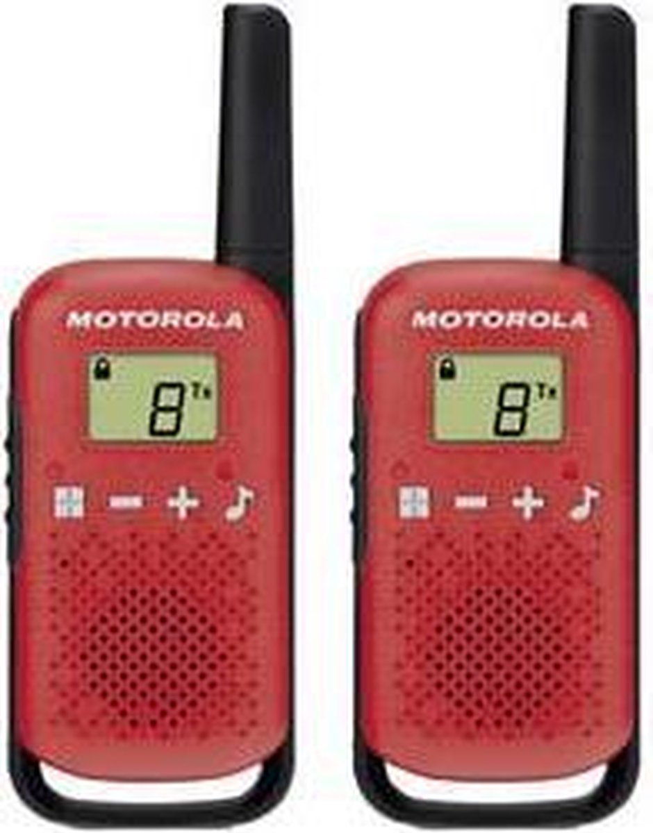 Motorola T42 4Km 16 Canales - Walkie Talkie - Rood