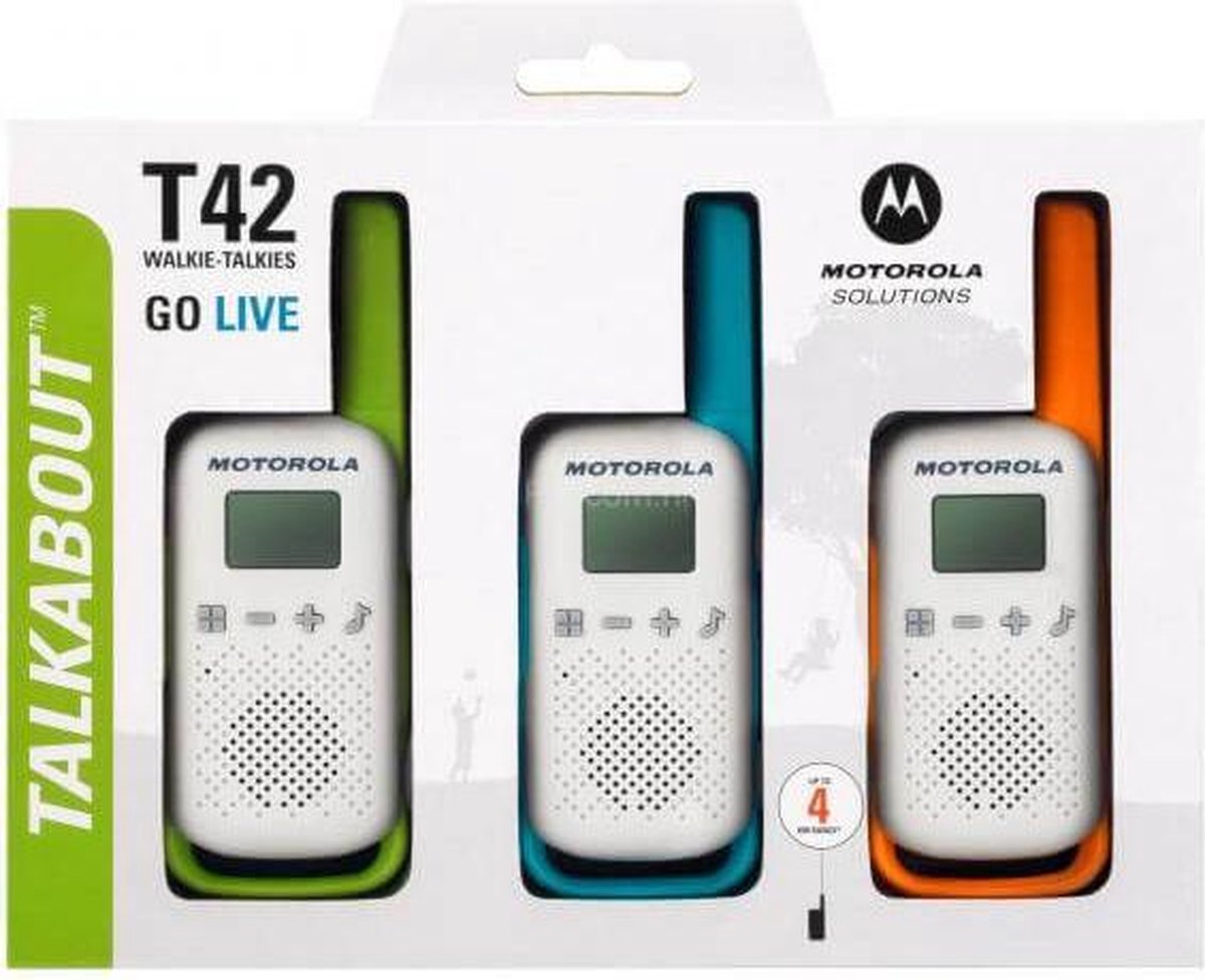 Motorola T42 4Km 16 Canales Trio - Walkie Talkie