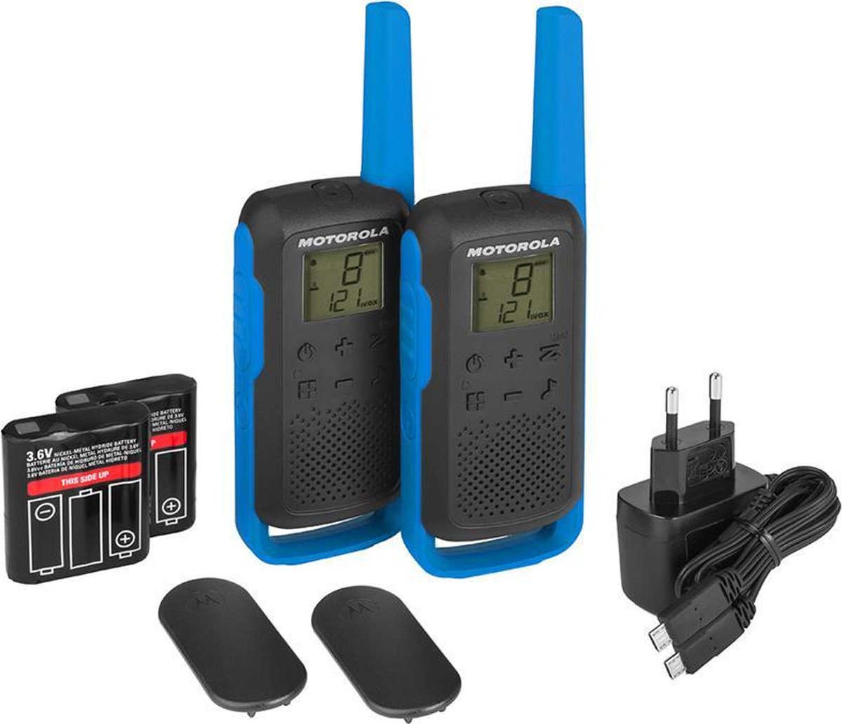 Motorola T62 8Km 16 Canales Dúo - Walkie Talkie - Blauw