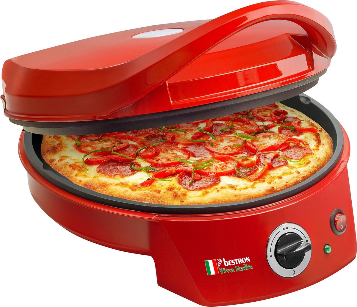 Bestron Horno de pizza / parrilla mesa APZ400 1800 W, - Rood