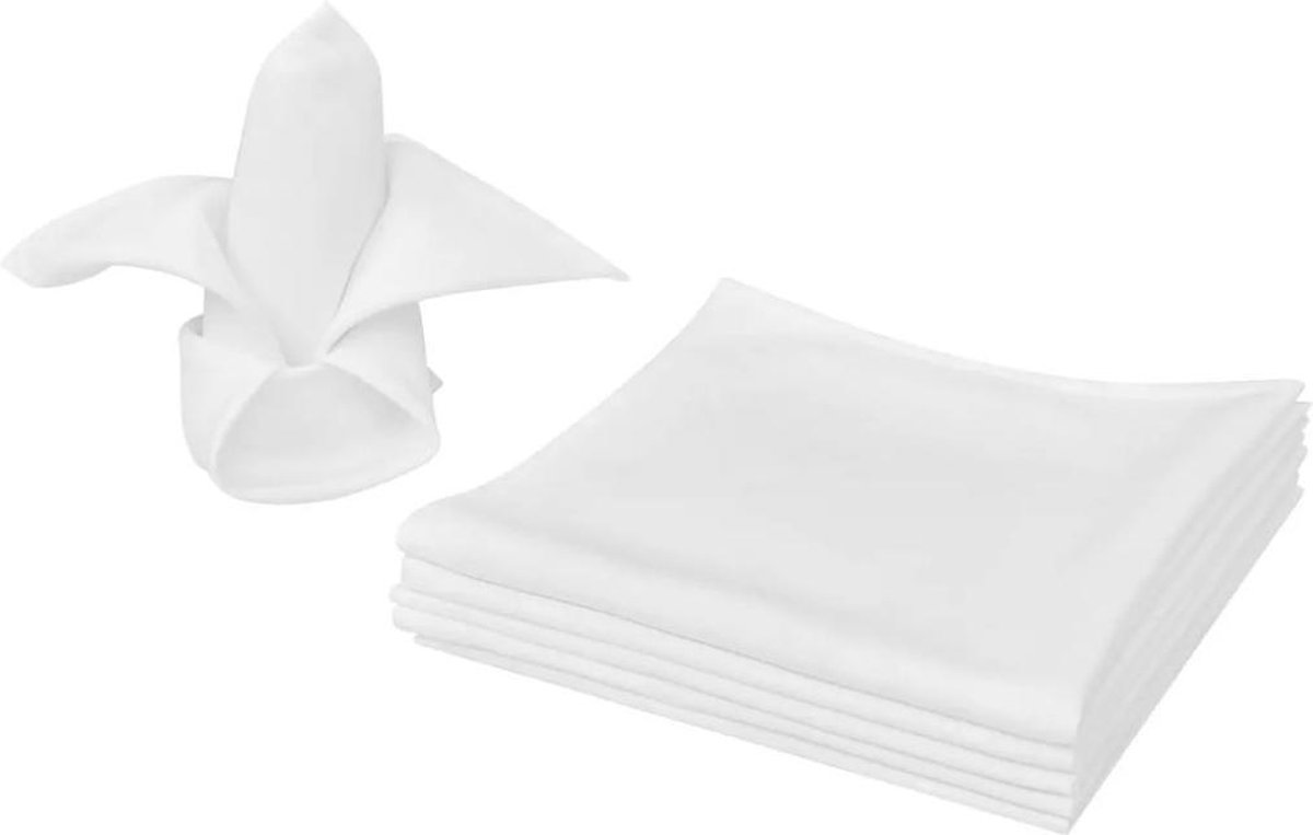 25 Servilletas blancas de tela 50 x cm - Blanco
