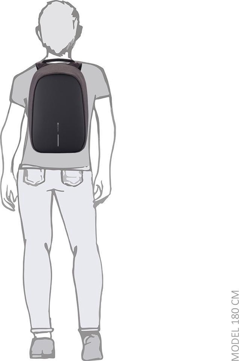 XD Design Bobby Hero Regular Anti-theft 15" Black 18L - Zwart