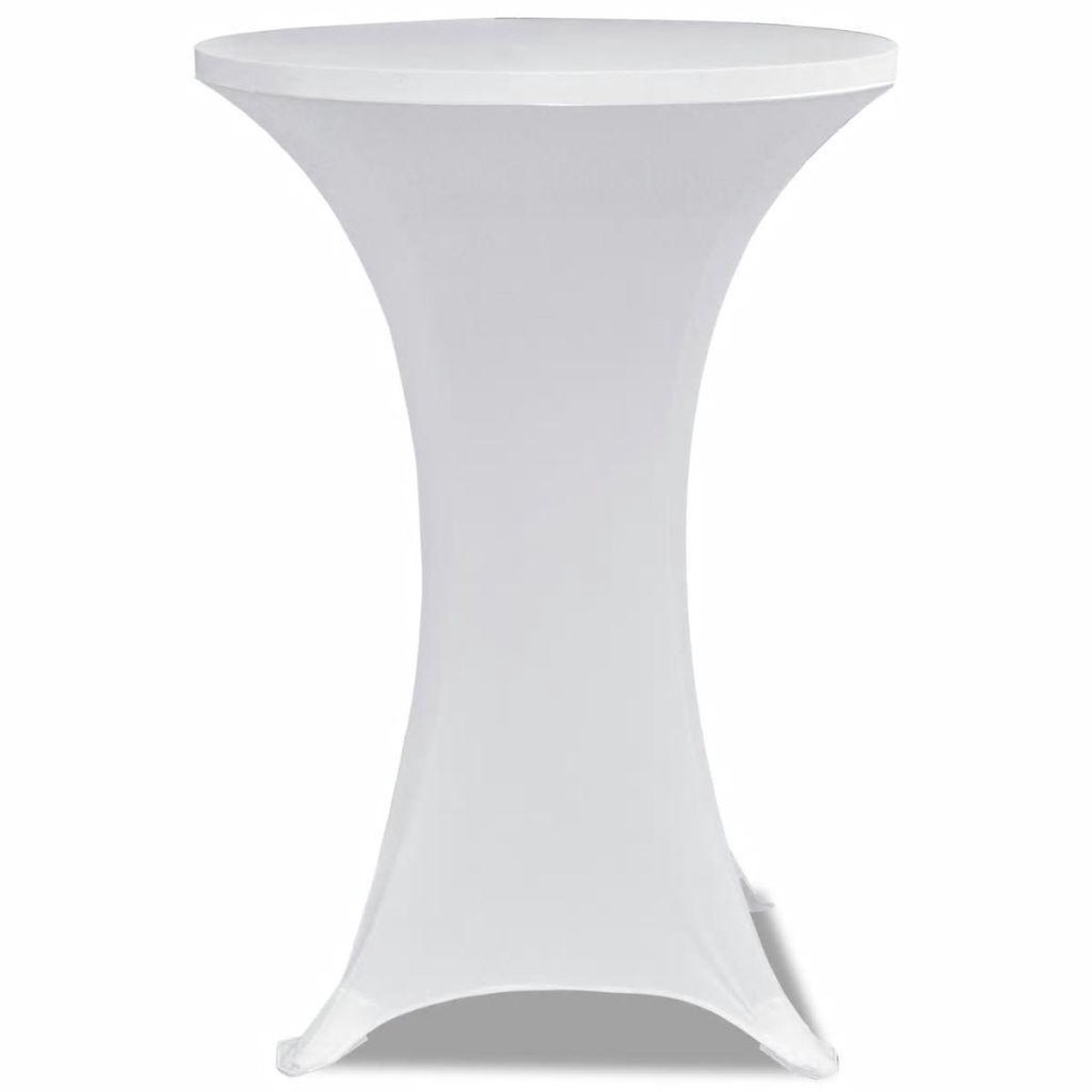 Conjunto de 2 Manteles blancos ajustados para mesa de pie - 60 cm diámetro - Wit