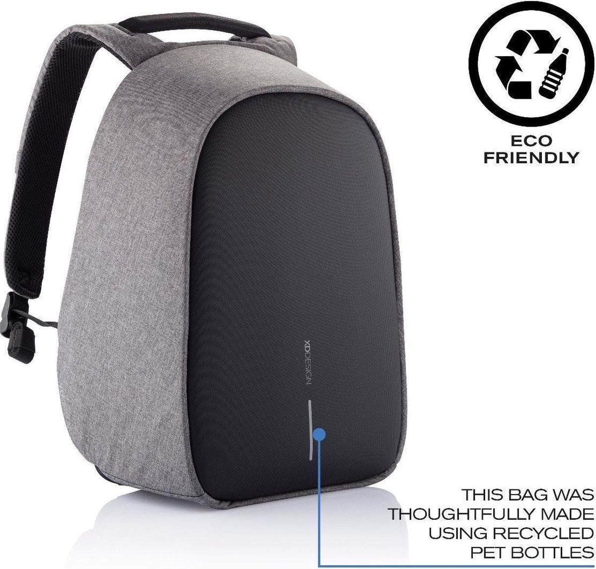 XD Design Bobby Hero Regular Anti-theft 15" Grey 18L - Grijs