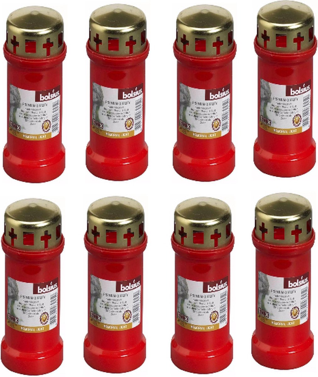 Bolsius Velas , conmemorativas Rojas con tapa 12 unidades 103620188041 - Rojo