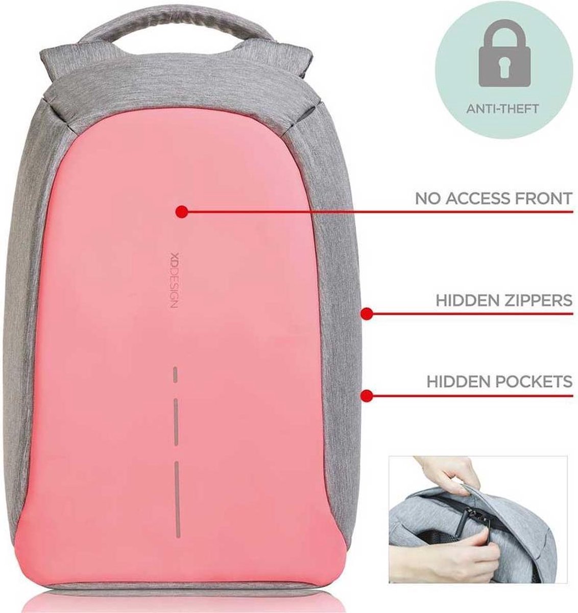 XD Design Mochila antirrobo Bobby compact - Grijs