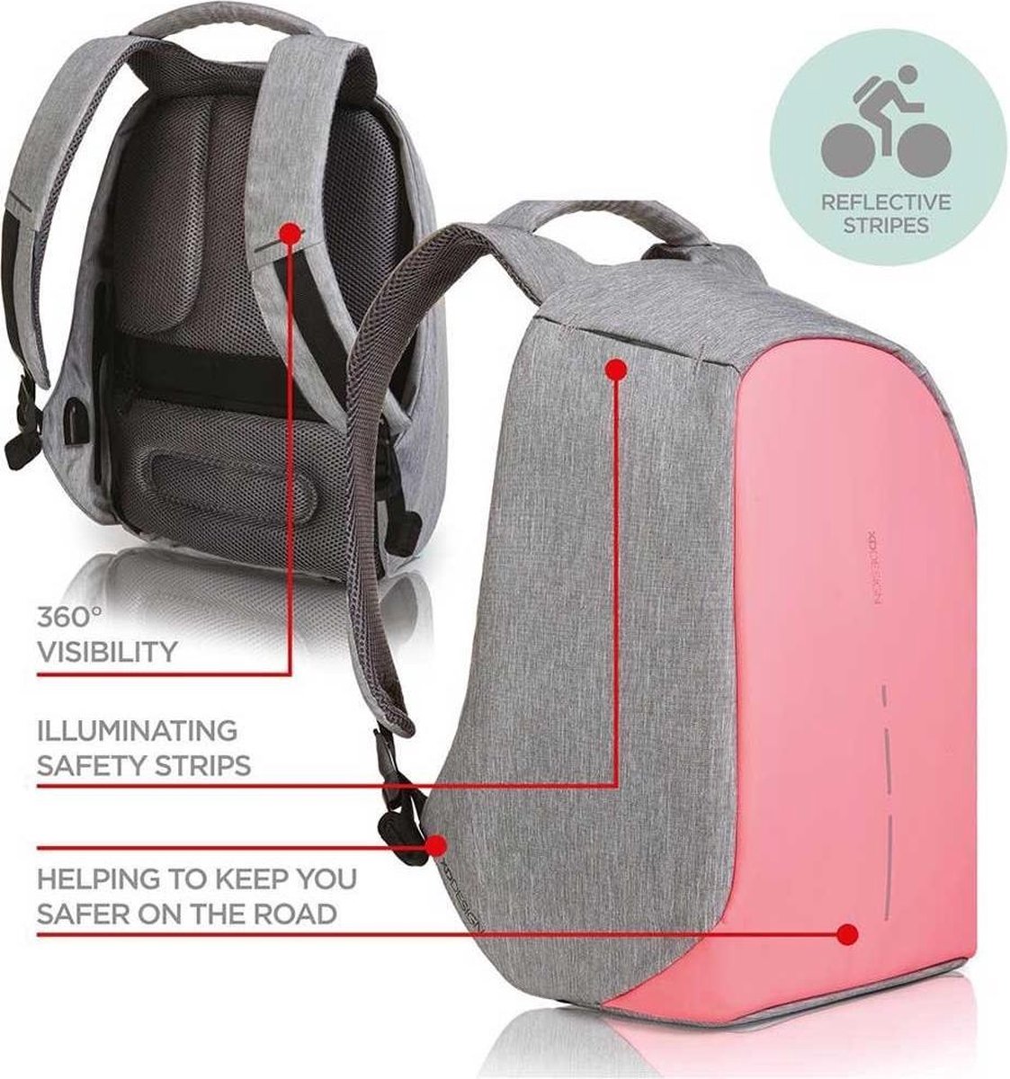 XD Design Mochila antirrobo Bobby compact - Grijs