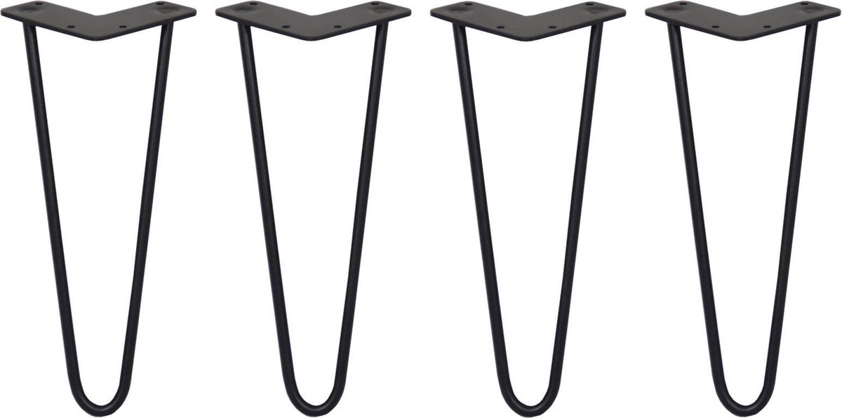 Skiski Legs 4 Patas de Horquilla 30,5cm en 2 Dientes 10mm - Negro