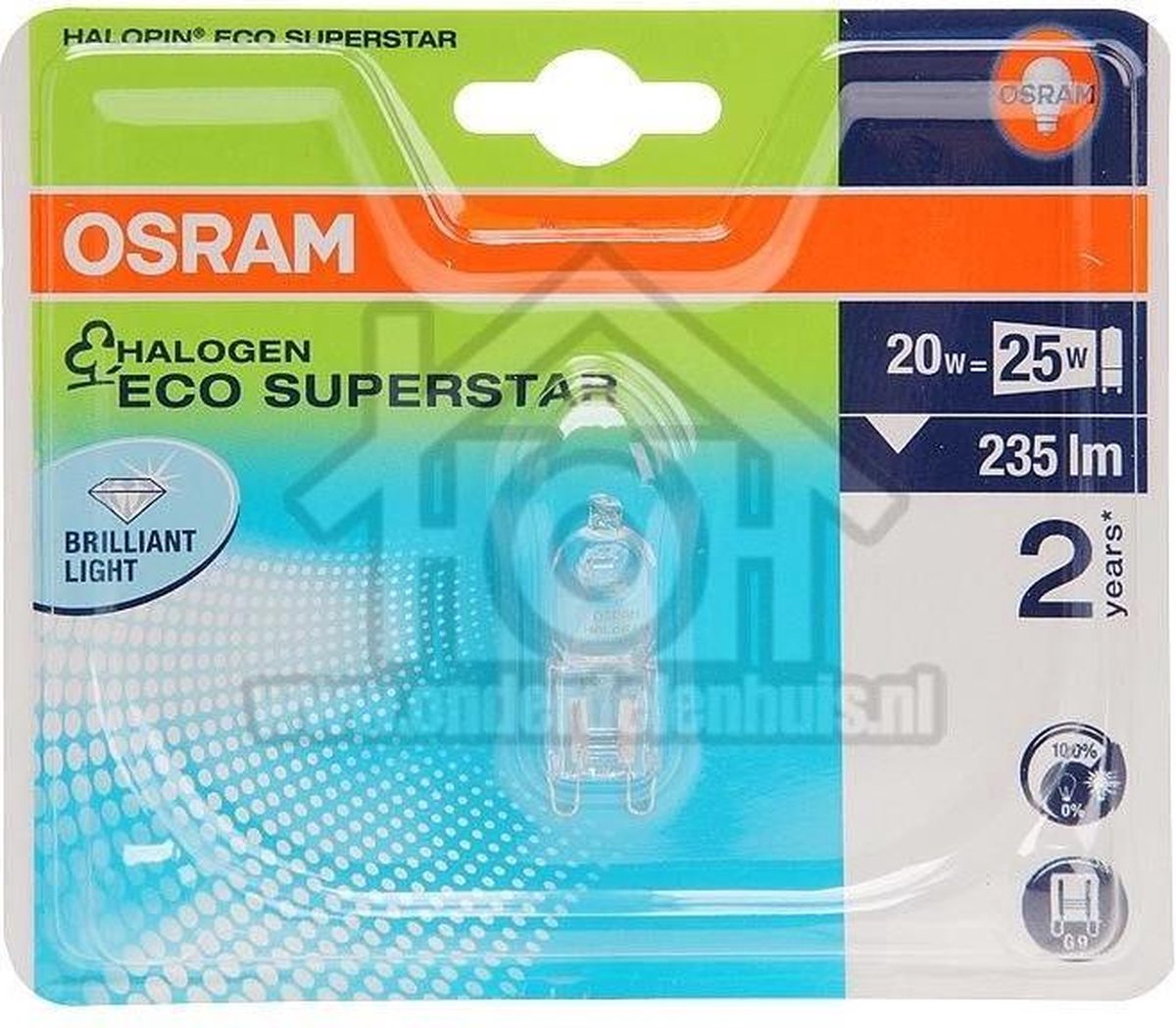Osram Lámpara / Bombilla halógena Halopin Eco - Wit