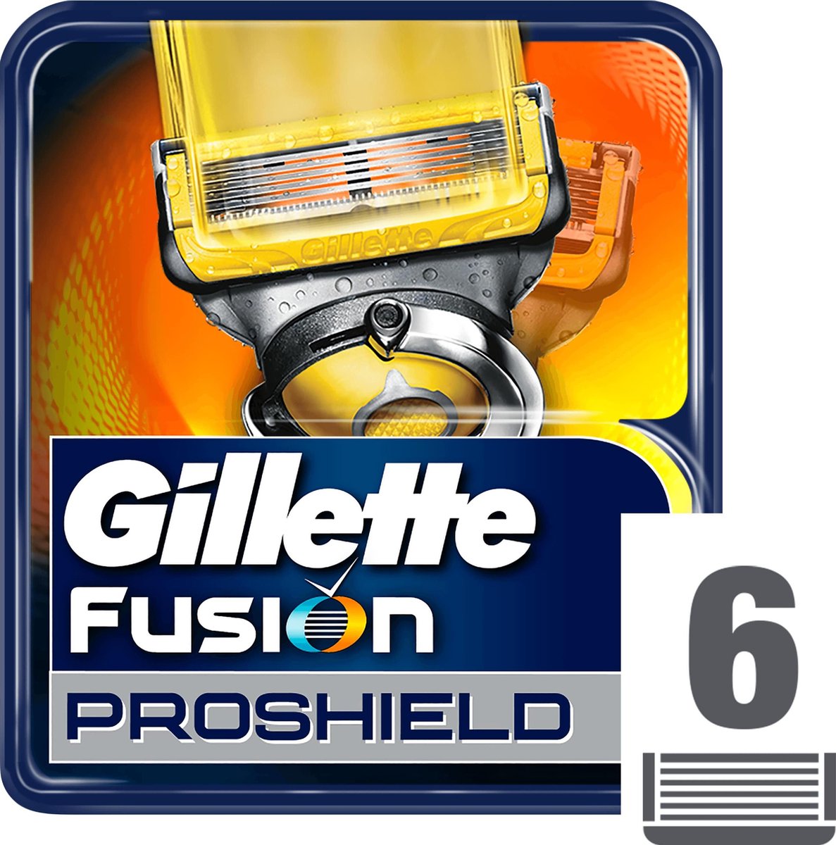 Gillette Fusion Proshield Yellow Scheermesjes - 12 stuks