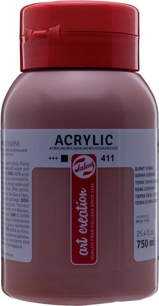 Talens acrylverf 750 ml 16,5 cm - Rood