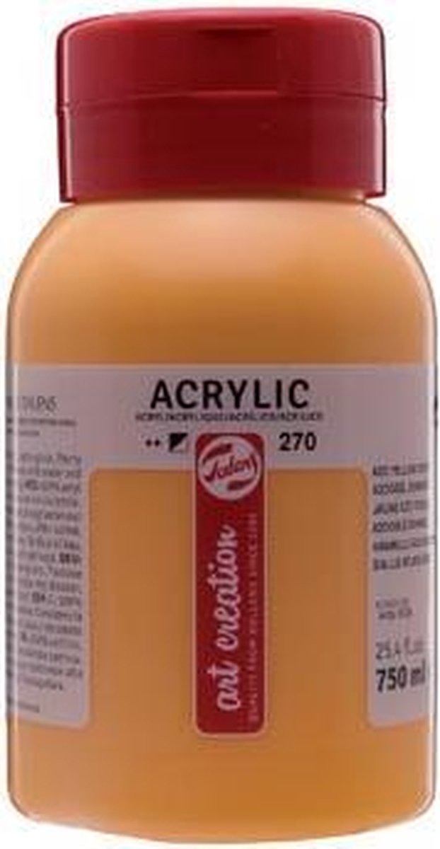 Talens acrylverf 750 ml 16,5 cm donker - Geel