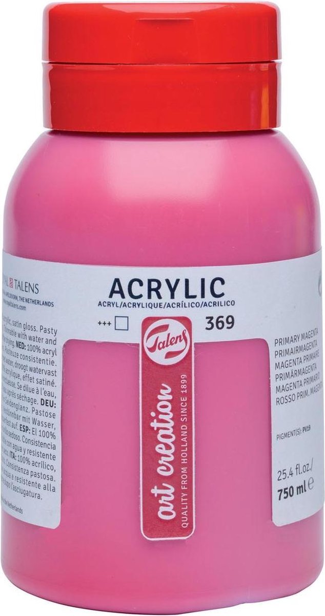 Talens acrylverf 750 ml 16,5 cm magenta - Paars