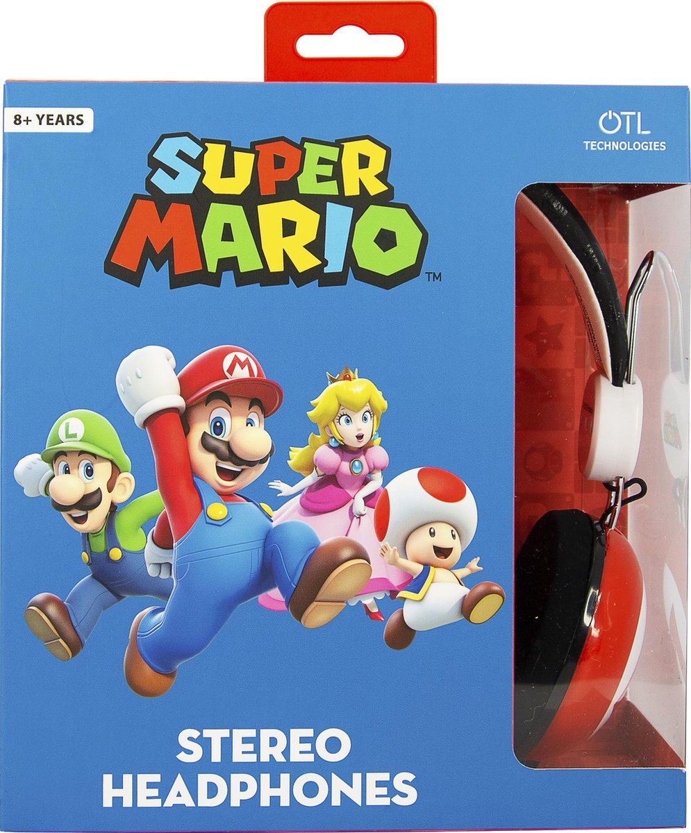 OTL Technologies OTL koptelefoon Super Mario Icon rood/wit junior
