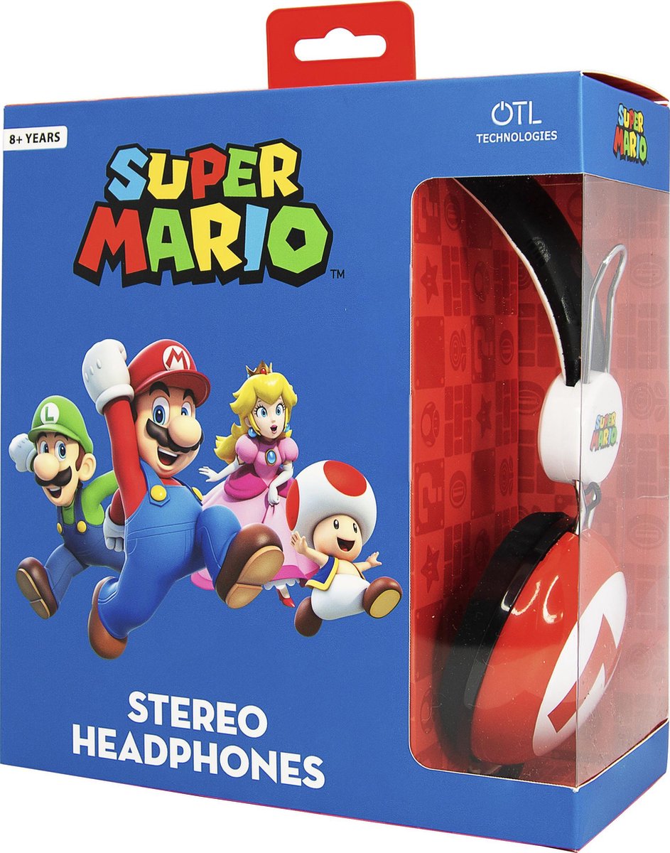 OTL Technologies OTL koptelefoon Super Mario Icon rood/wit junior