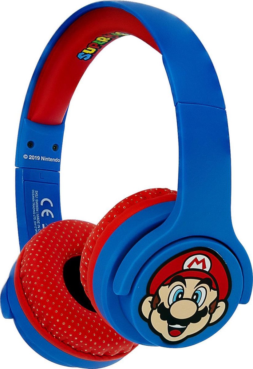 otl-technologies OTL koptelefoon bluetooth Super Mario blauw/rood junior