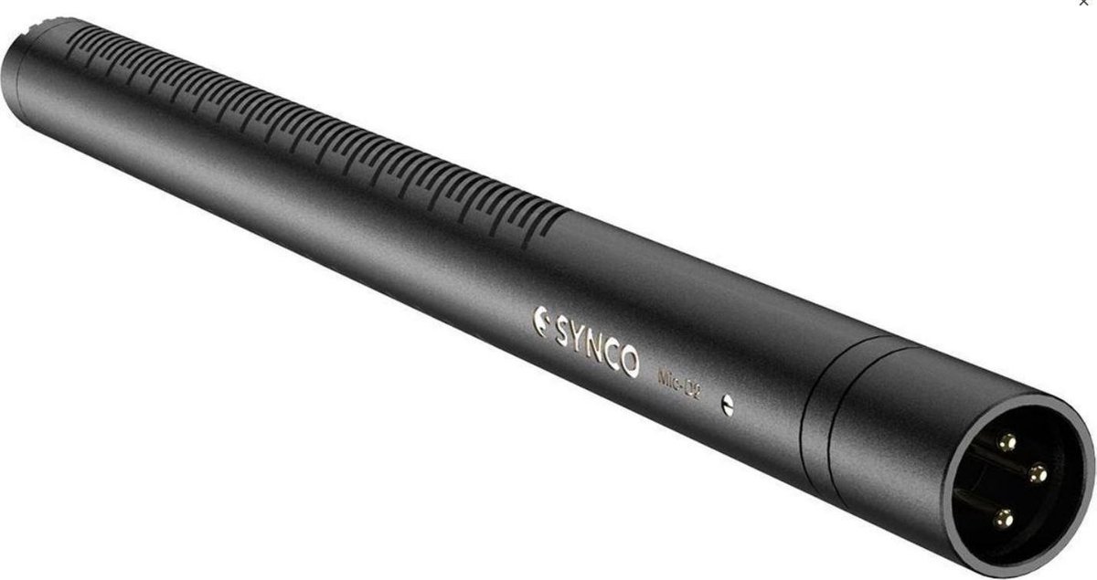 Synco uitzendmicrofoon Mic D2 250 mm staal/koper 165 gr - Zwart