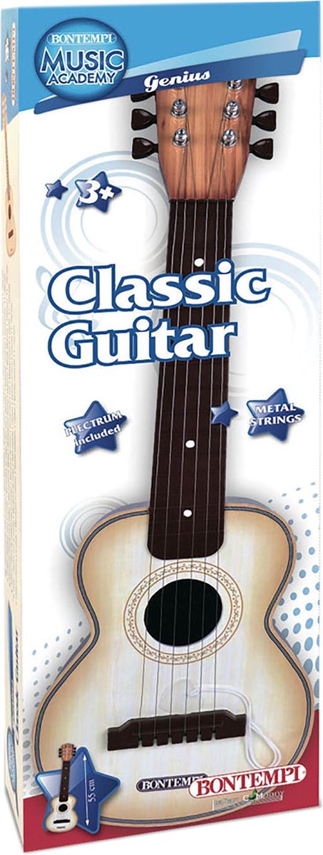 Bontempi klassieke gitaar 6 snaren 55 cm - Bruin