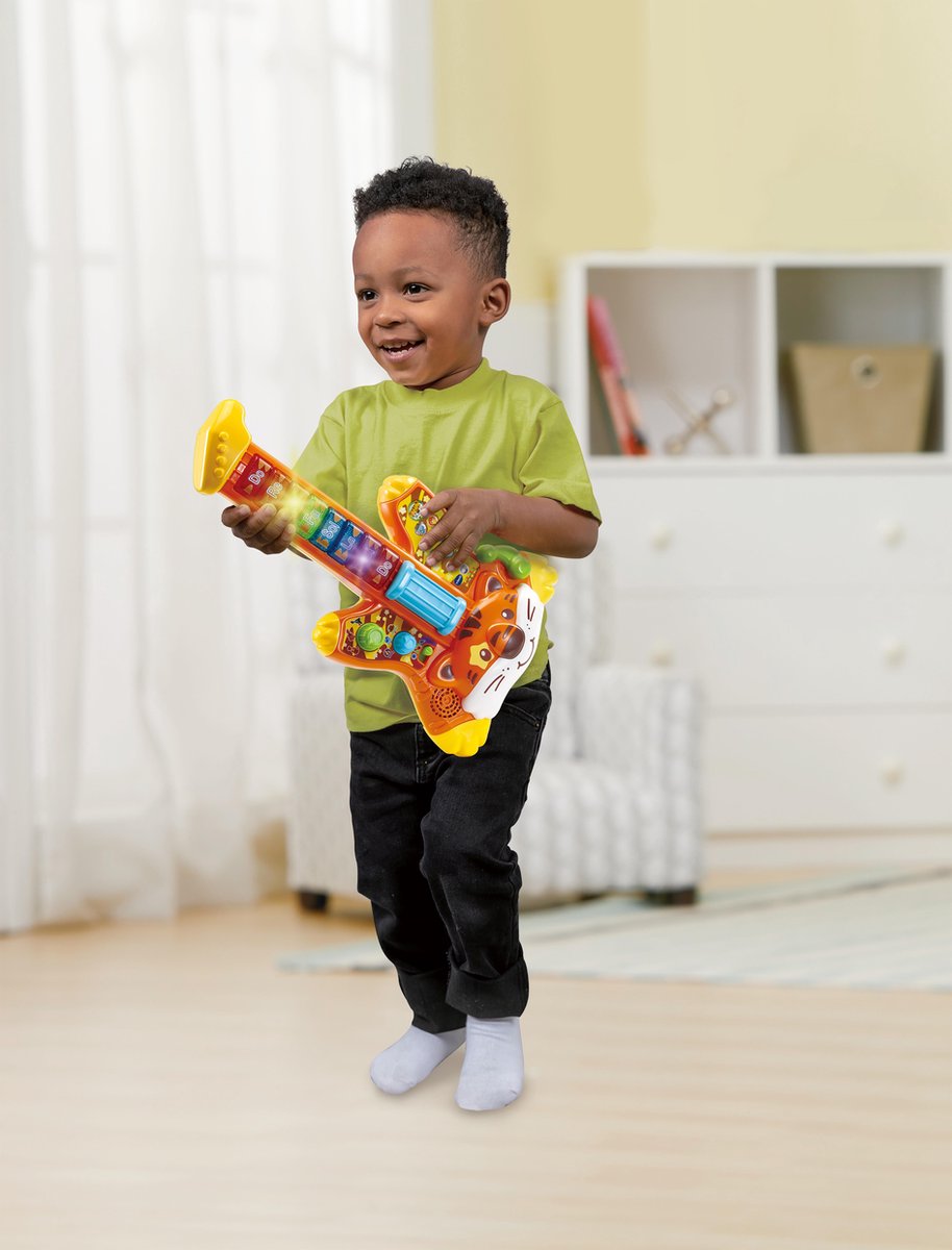 Vtech dierengitaar Speel & Zing junior 38 x 22 cm rood/geel