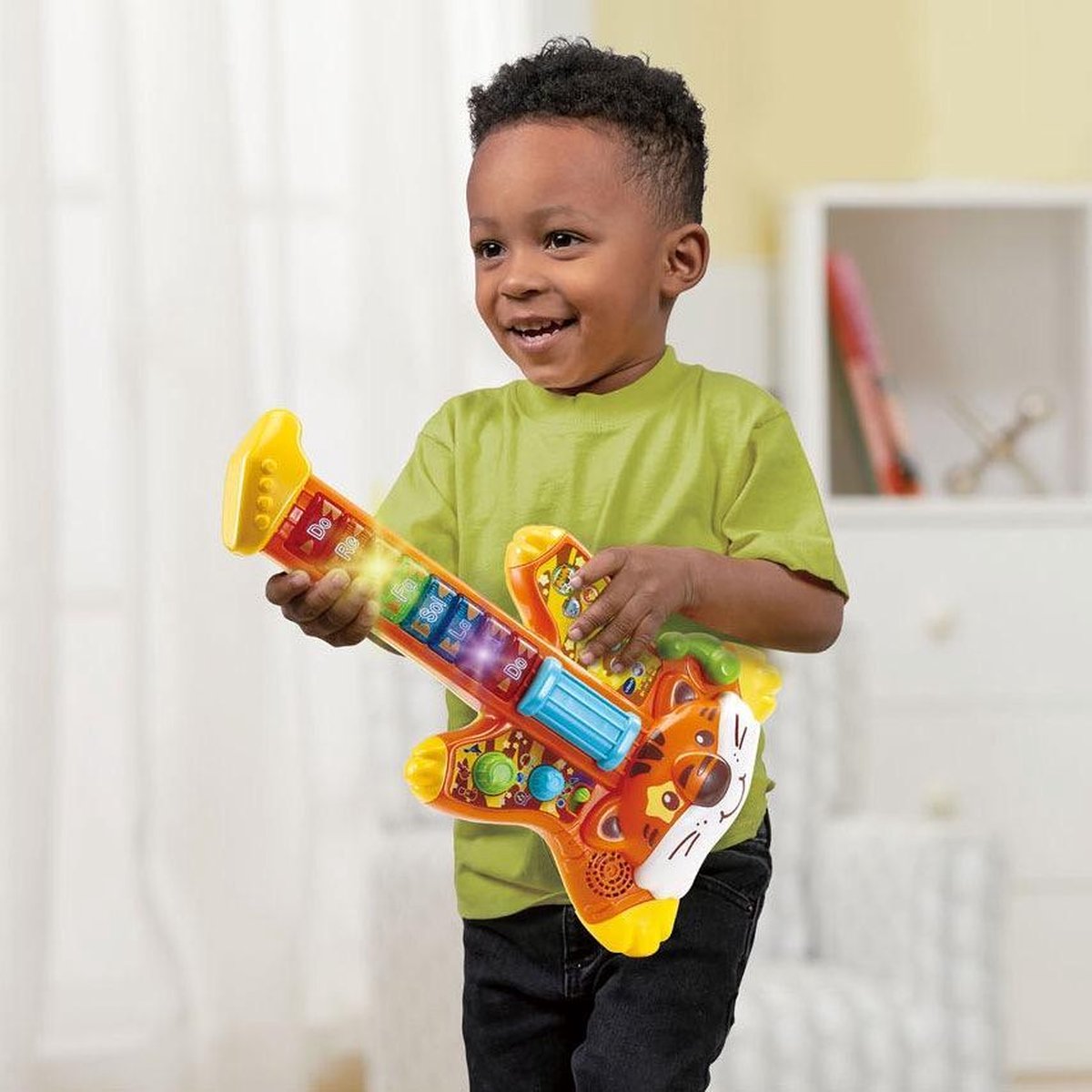 Vtech dierengitaar Speel & Zing junior 38 x 22 cm rood/geel