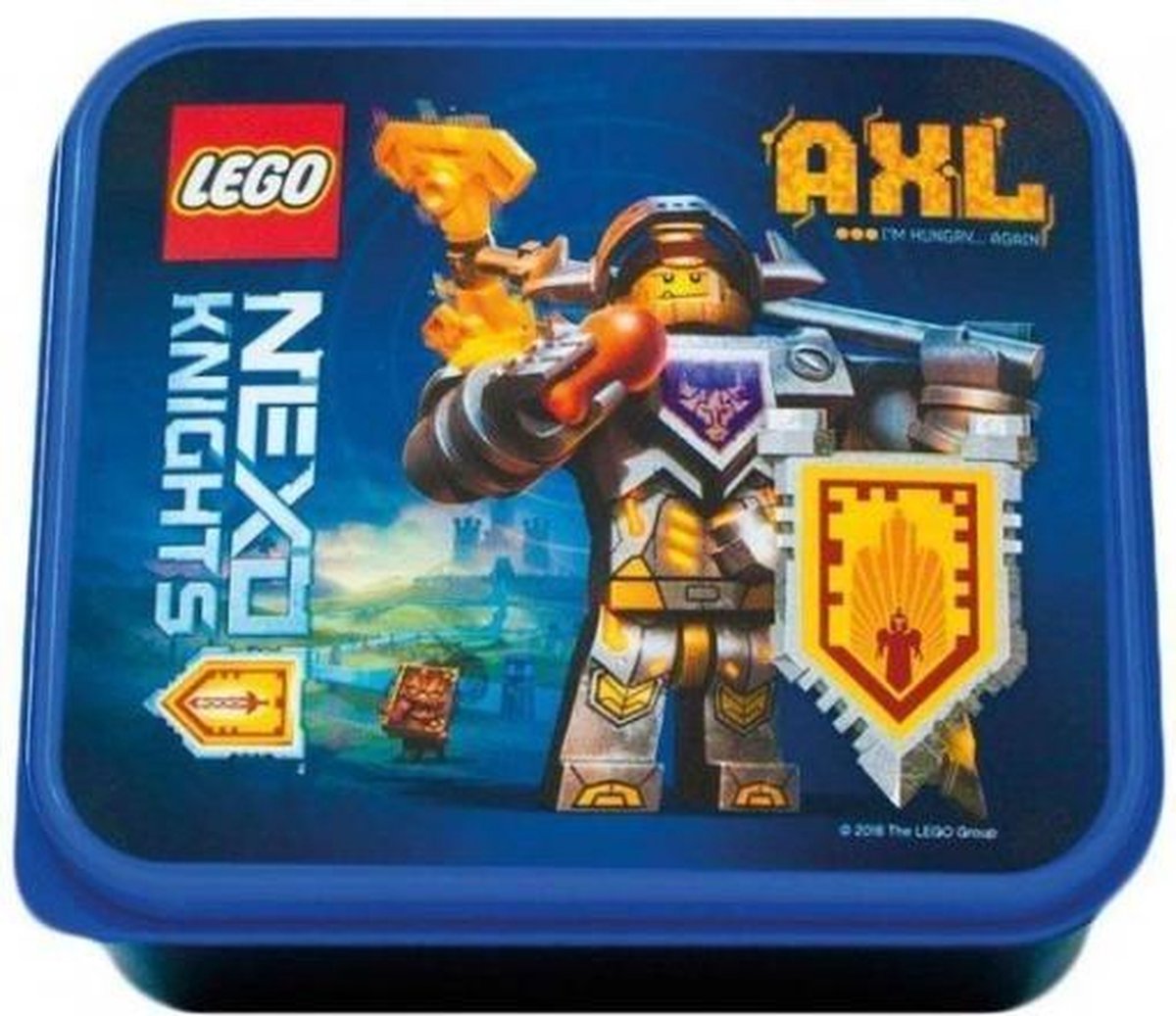 Lego broodtrommel Nexo Knights junior 16 x 14 cm - Blauw