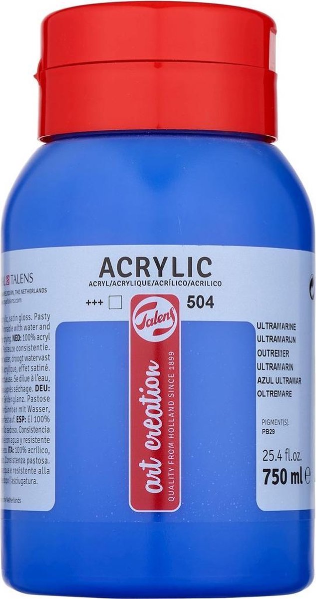 Talens acrylverf 750 ml 16,5 cm marine - Blauw