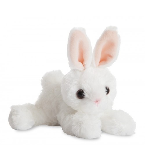 Aurora Knuffel Mini Flopsie konijn 20,5 cm - Wit