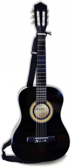 Bontempi Spaanse houten gitaar 92 cm - Zwart