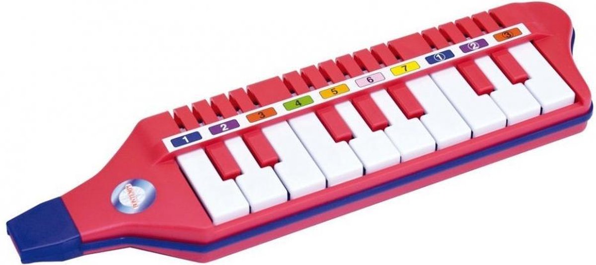 Bontempi mondpiano 17 toetsen 30 cm - Rood