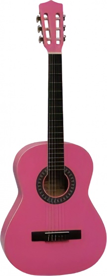 Gomez gitaar Classic 6 snaren 87 cm roze - Bruin