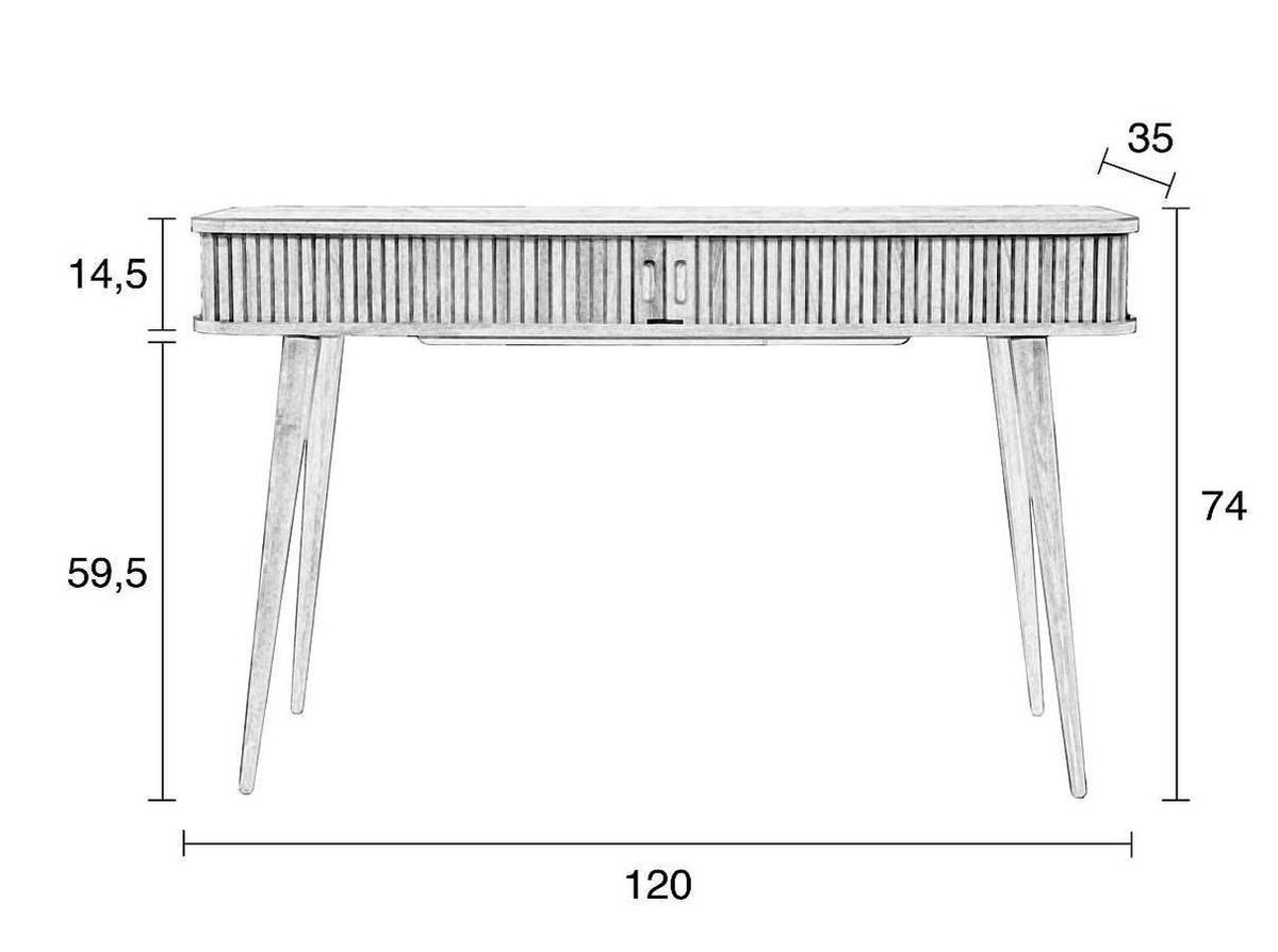 Zuiver Barbier Console/Sidetable - Bruin