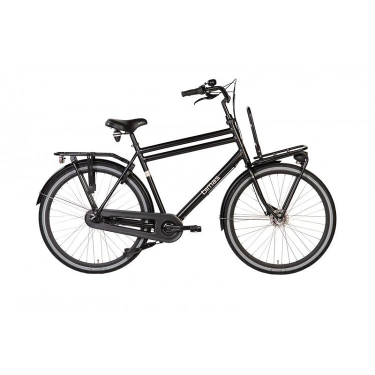 BIMAS Transportfiets A-3.3 heren mat 50cm - Zwart